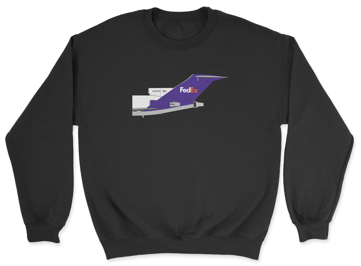 FedEx Boeing 727 Tail Section Unisex Sweatshirt - Black