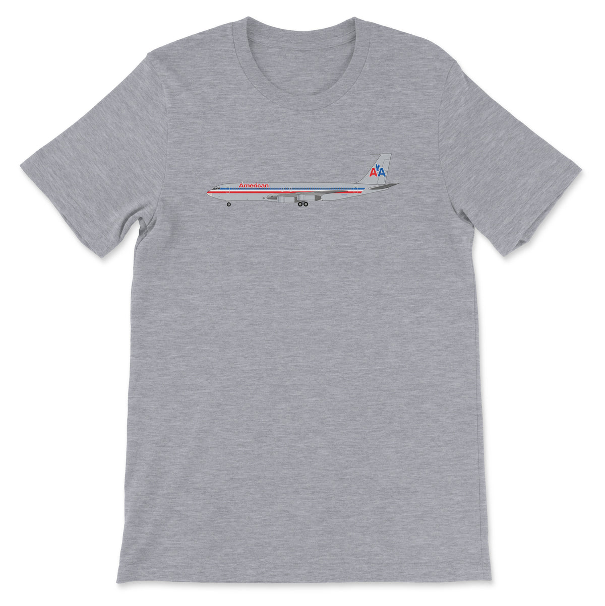 American Airlines Boeing 707 Unisex T-Shirt - Athletic Heather