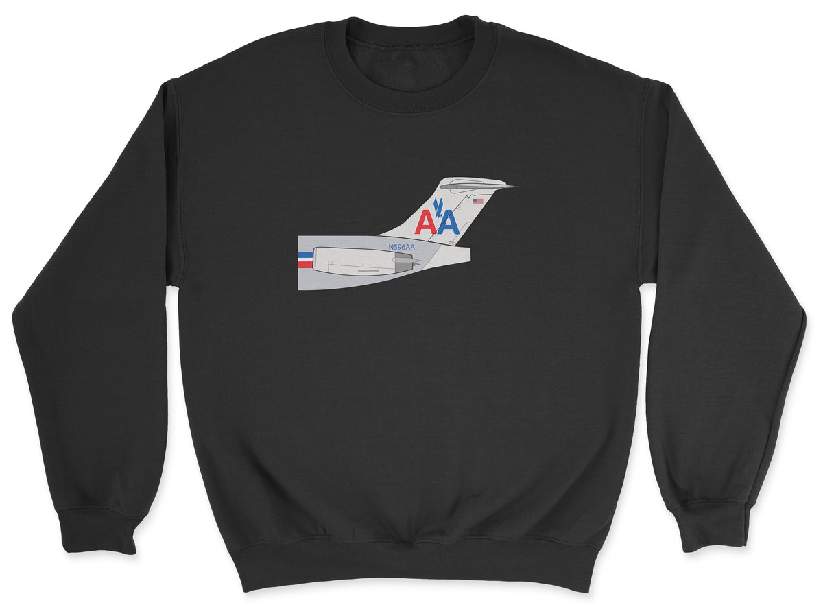 American Airlines Mcdonnell Douglas MD-80 Tail Section Unisex Sweatshirt - Black