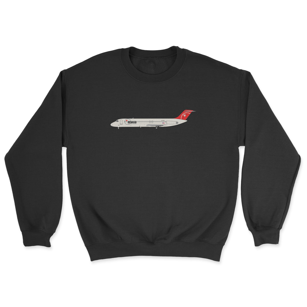 Northwest Airlines Mcdonnell Douglas DC-9-41 Unisex Sweatshirt - Black