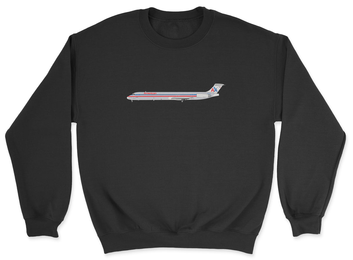 American Airlines Mcdonnell Douglas MD-80 Unisex Sweatshirt - Black