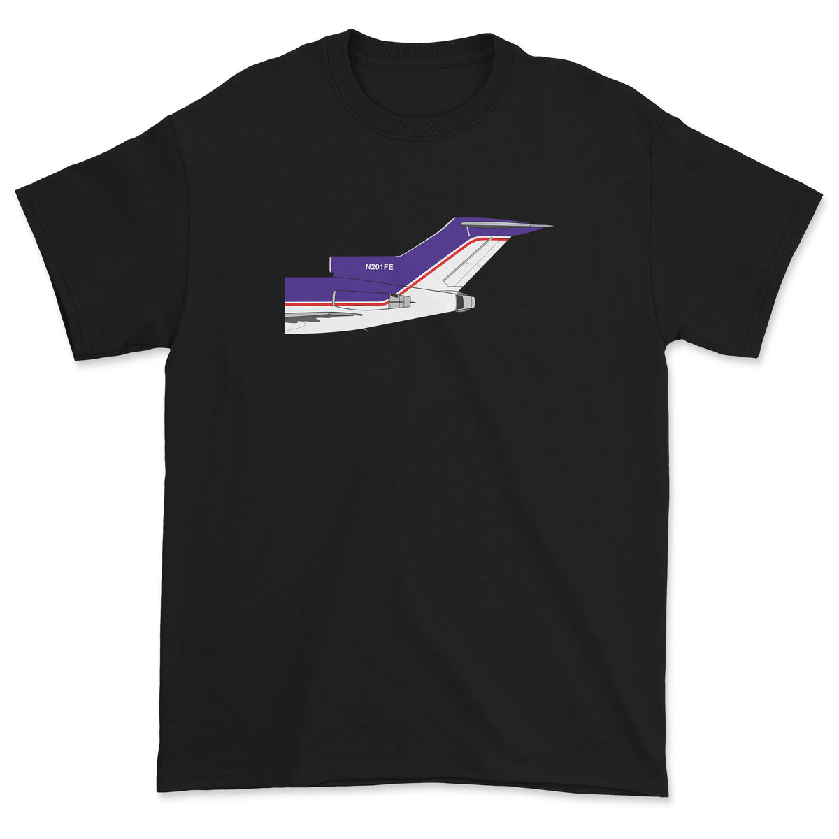 FedEx Boeing 727 Old Livery Tail Section Unisex T-Shirt - Black