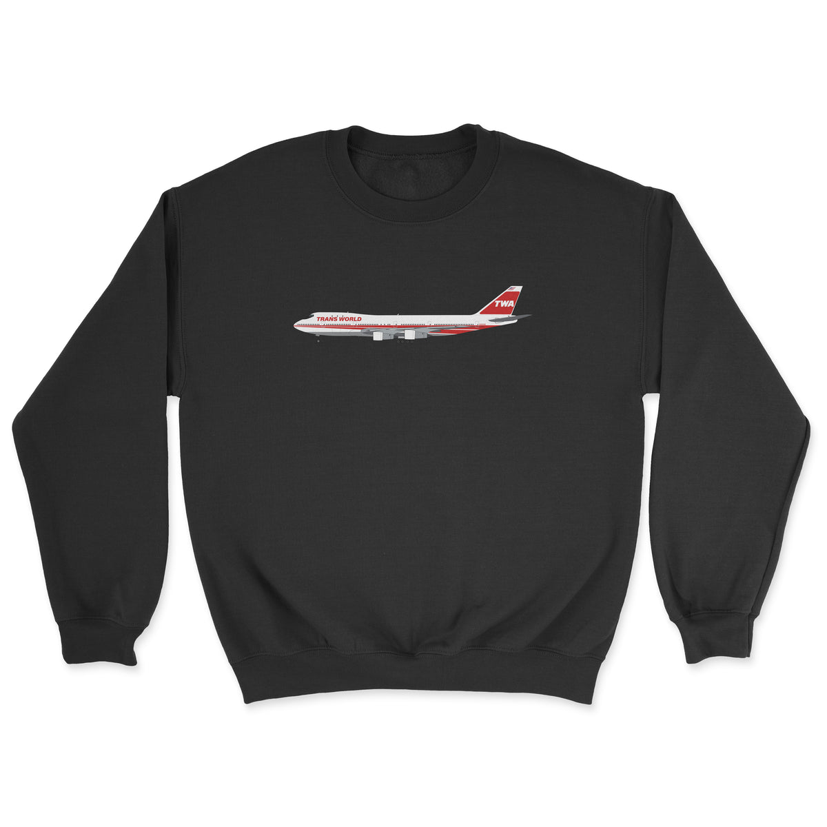 TWA Boeing 747 Unisex Sweatshirt - Black