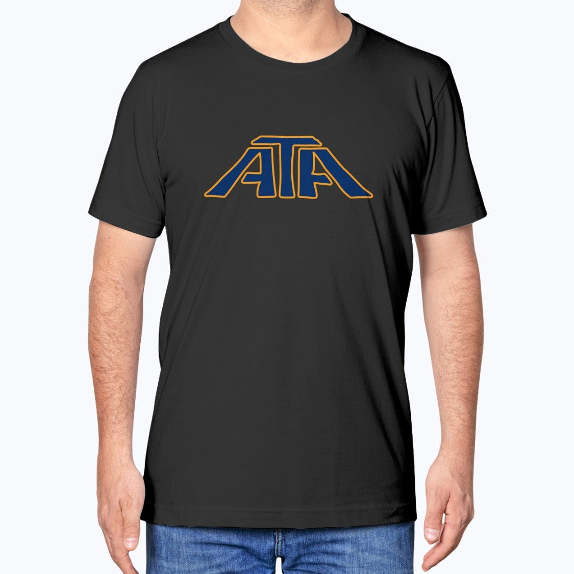 ATA Airlines Unisex T-Shirt - Black - Model