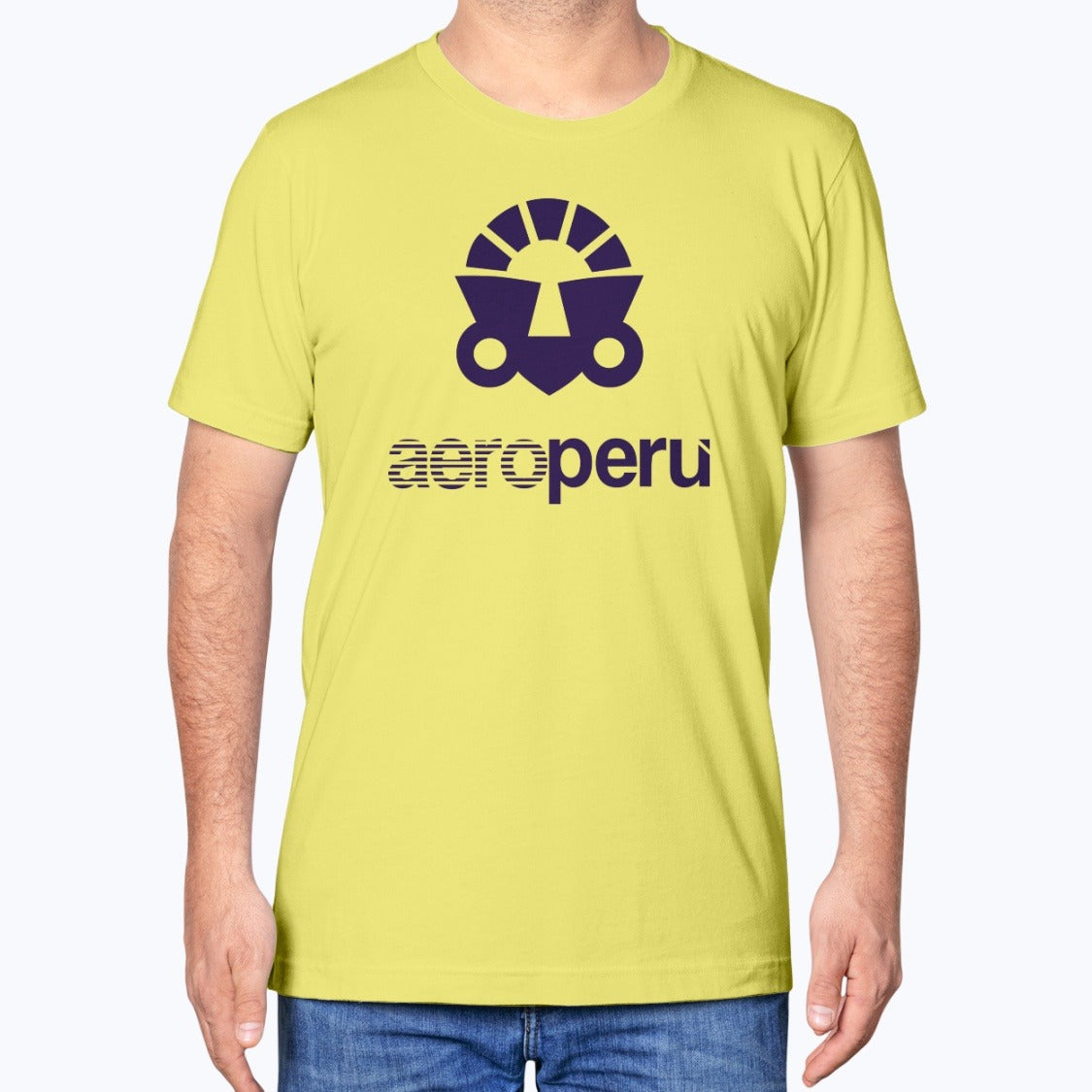 Aeroperu Unisex T-Shirt - Yellow - Model