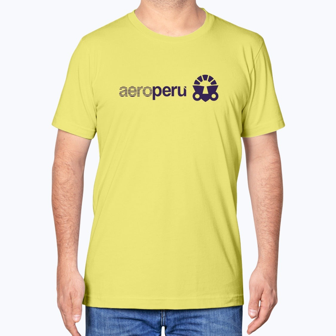 Aeroperu Unisex T-Shirt - Yellow - Model