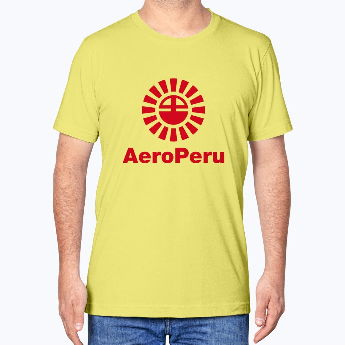 Aeroperu Unisex T-Shirt - Yellow - Model