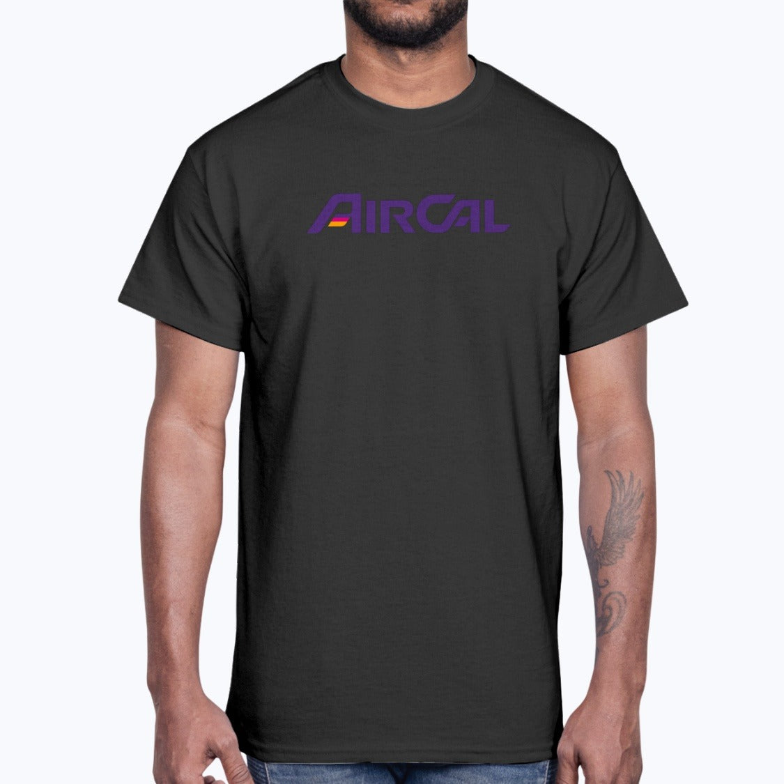 AirCal Air California Unisex T-Shirt - Black - Model