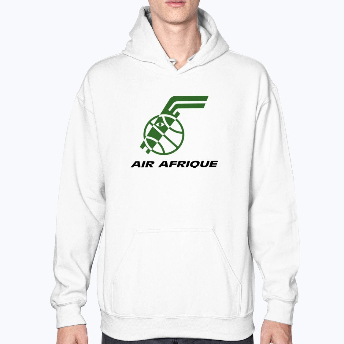 Air Afrique Unisex Hoodie - White - Model