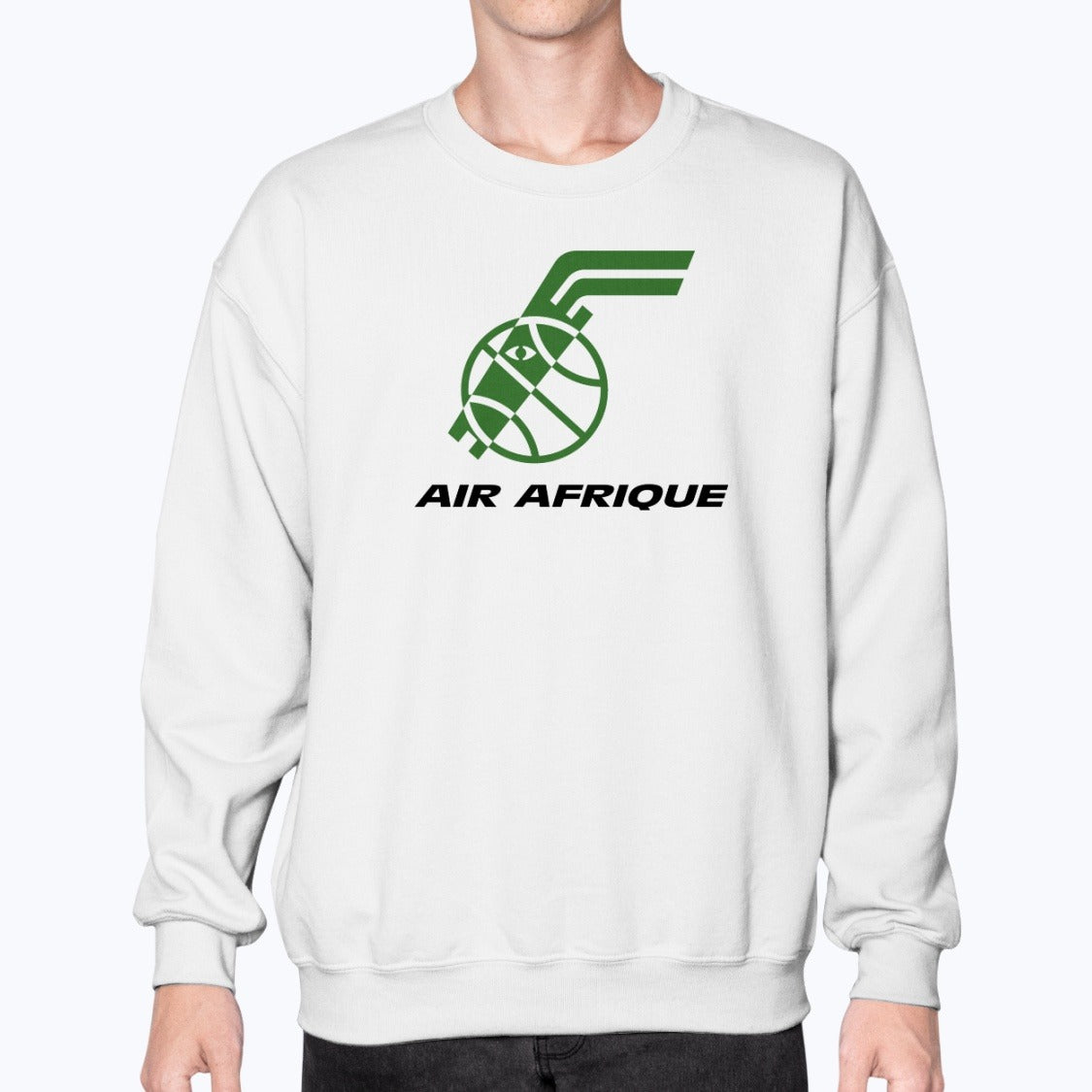Air Afrique Unisex Sweatshirt - White - Model