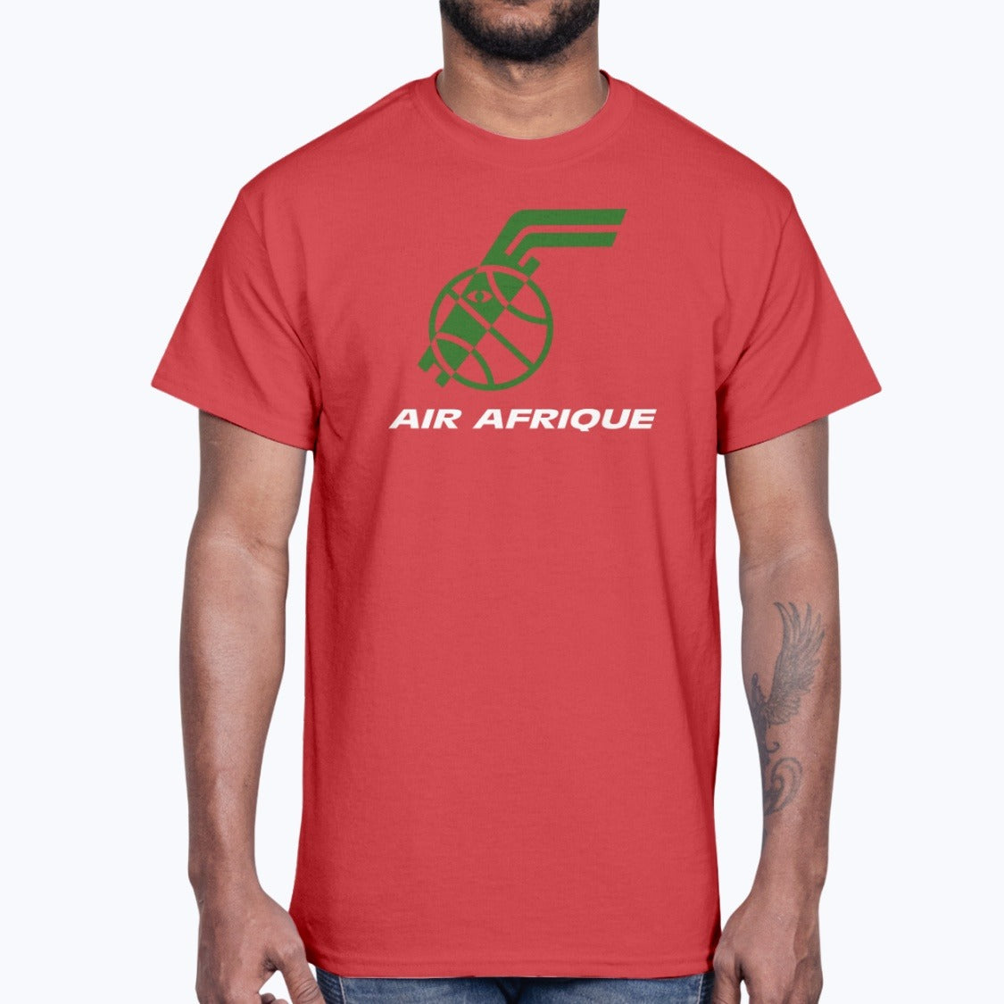 Air Afrique Unisex T-Shirt - Red - Model