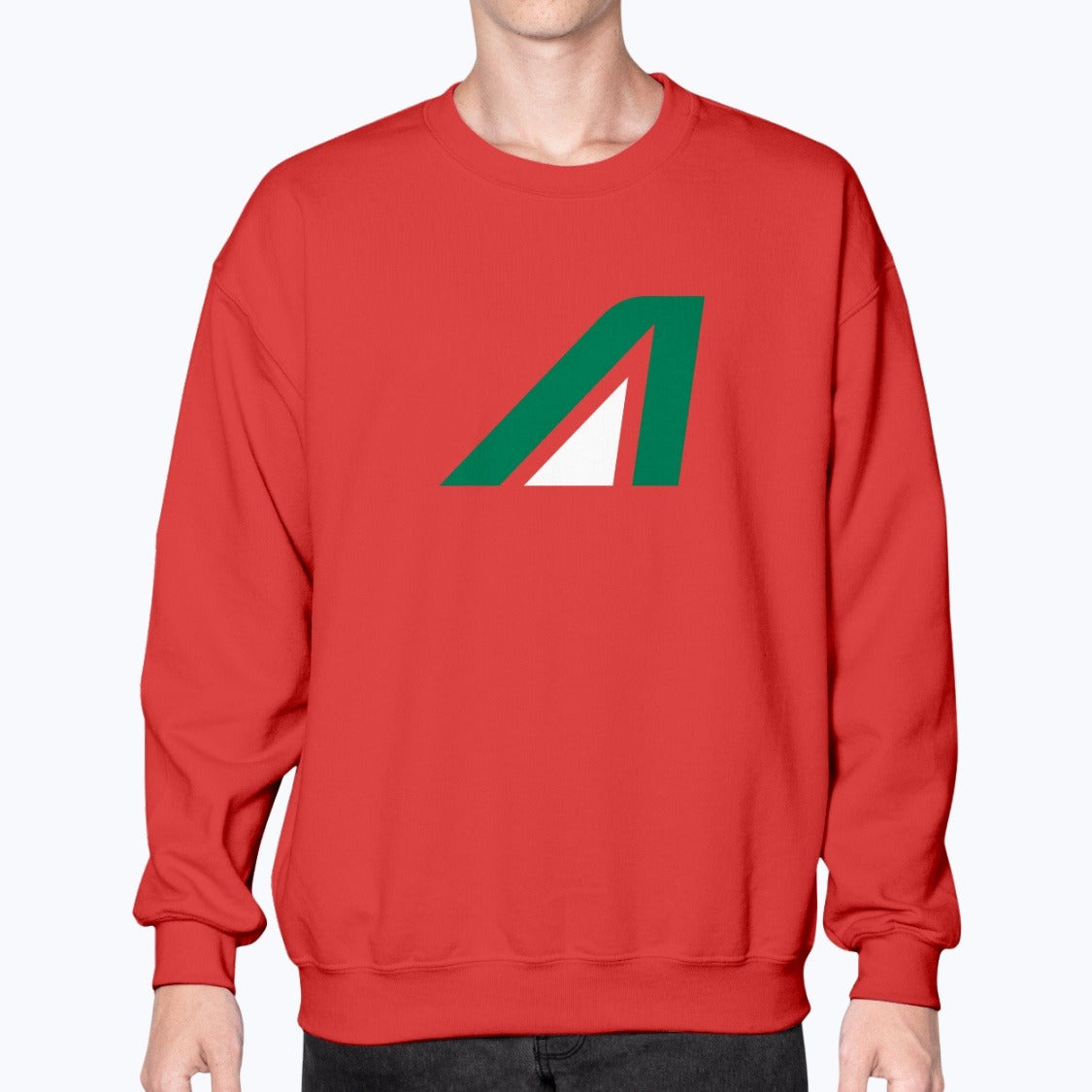 Alitalia Unisex Sweatshirt - Red - Model
