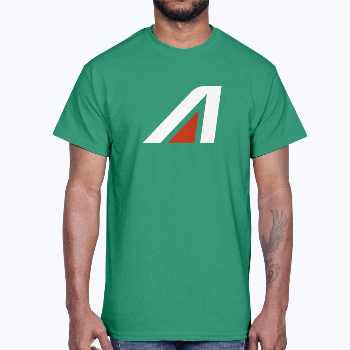Alitalia Unisex T-Shirt - Kelly Green - Model