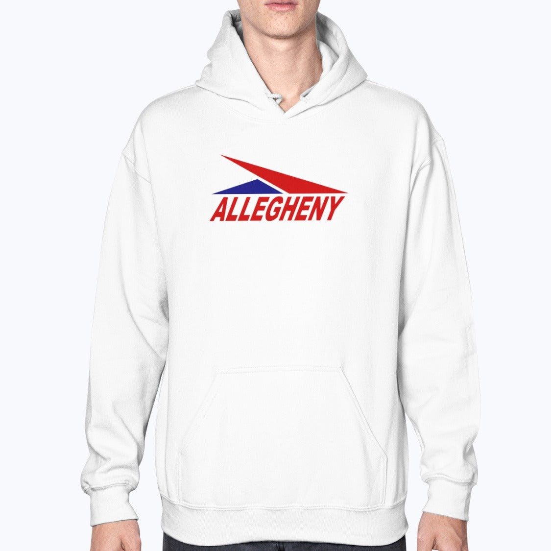 Allegheny Airlines Unisex Hoodie - White - Model