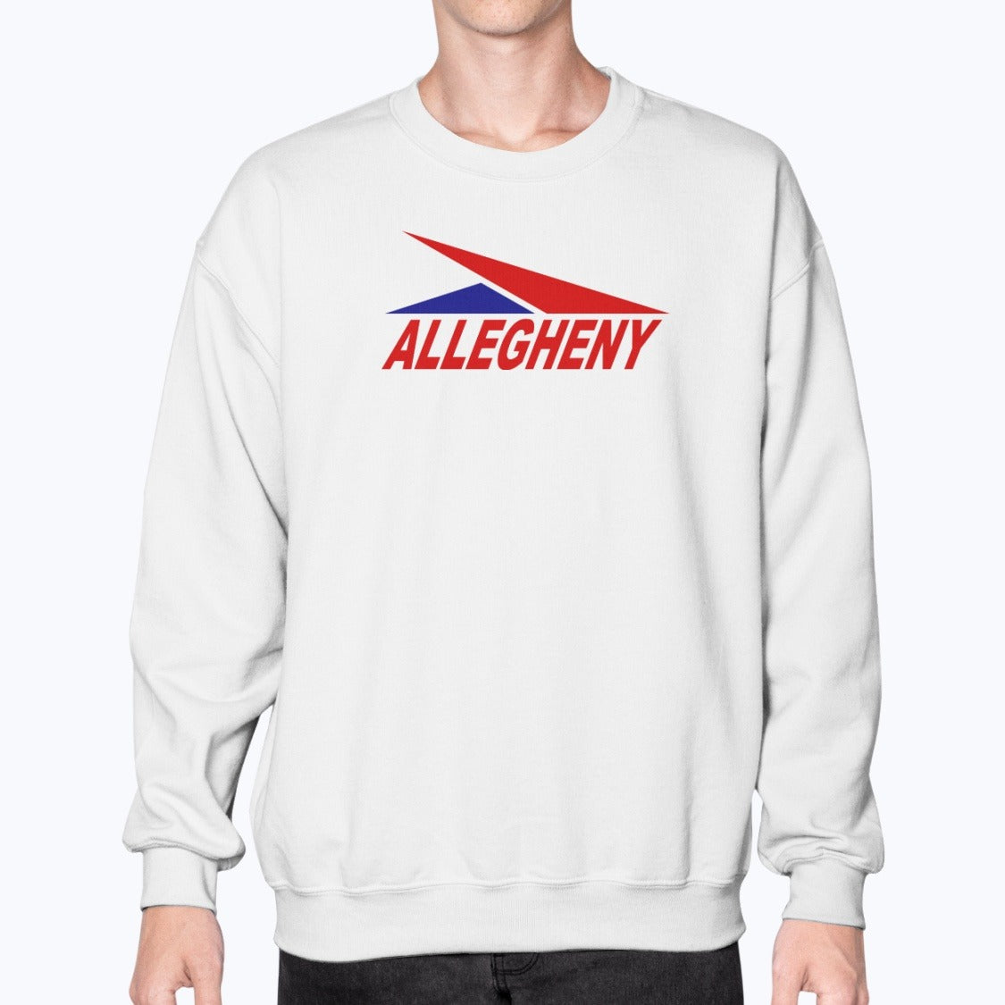 Allegheny Airlines Unisex Sweatshirt - White - Model