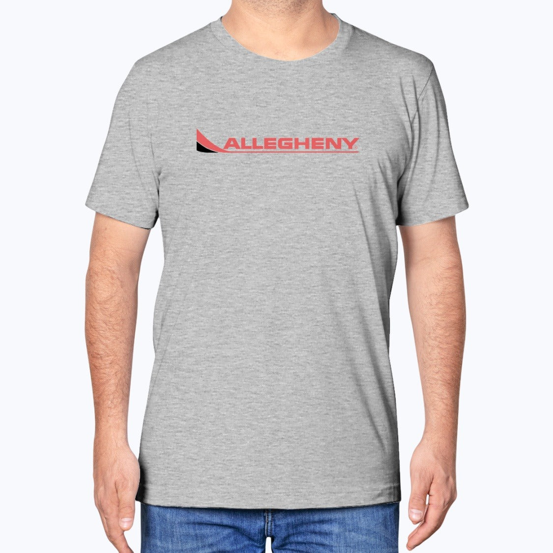 Allegheny Airlines Unisex T-Shirt - Athletic Heather - Model