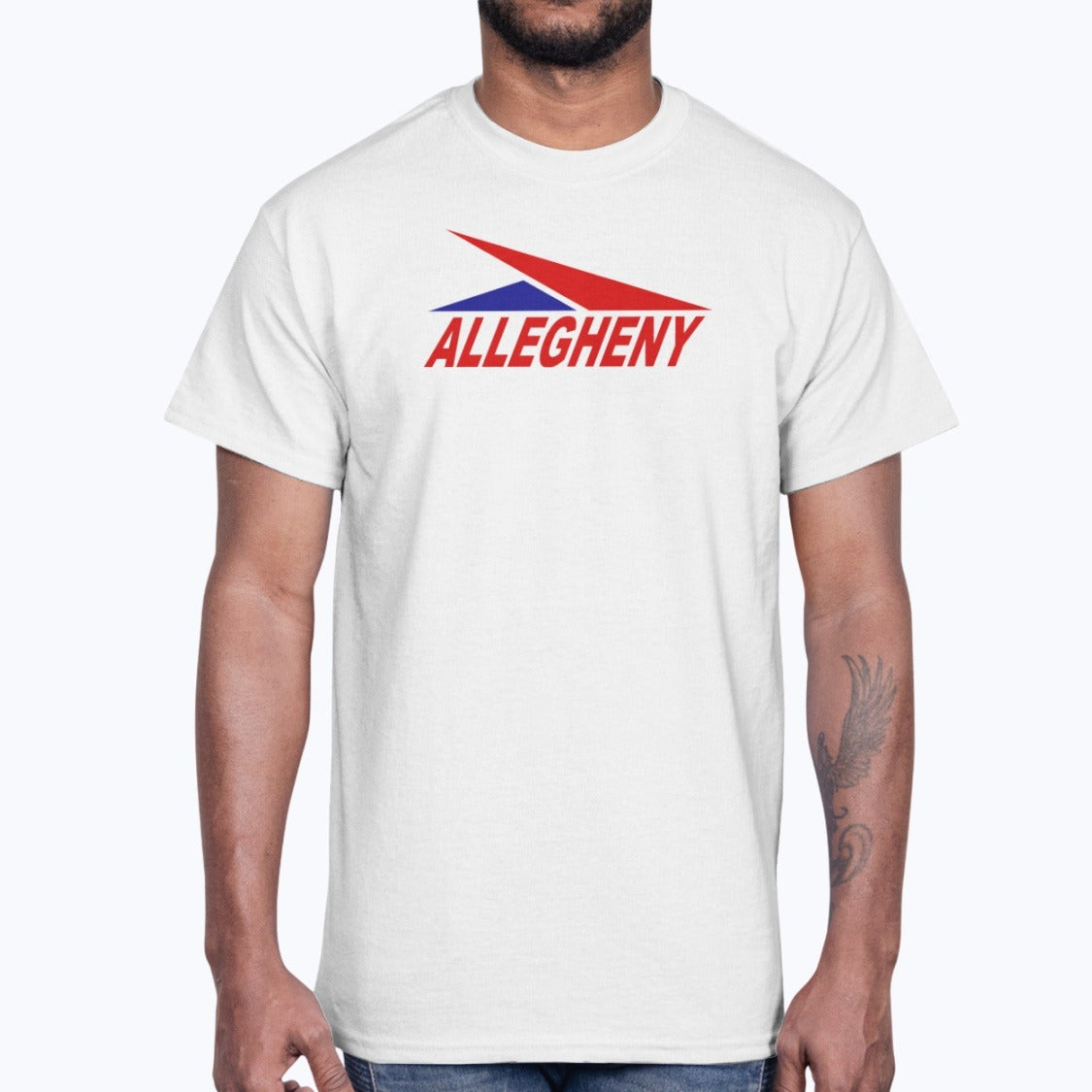 Allegheny Airlines Unisex T-Shirt - White - Model