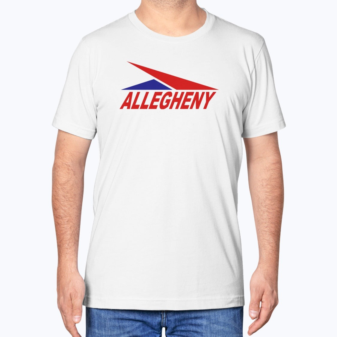 Allegheny Airlines Unisex T-Shirt - White - Model