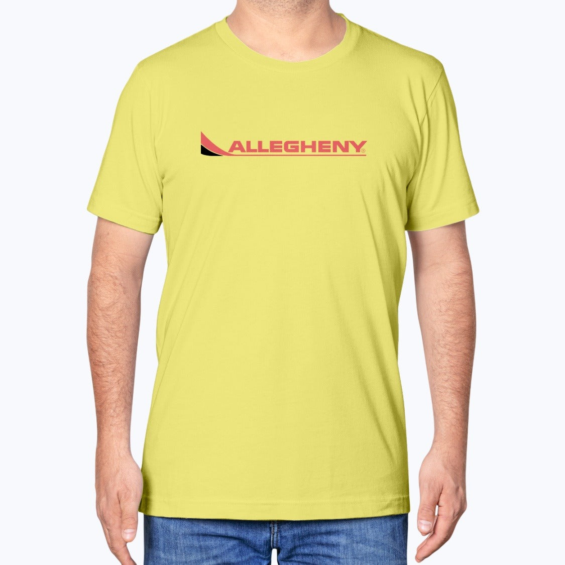 Allegheny Airlines Unisex T-Shirt - Yellow - Model