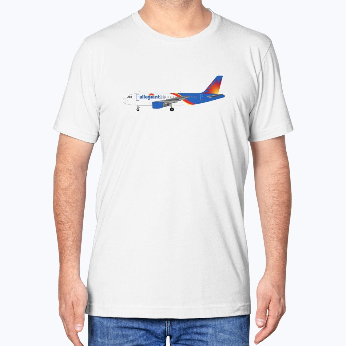 Allegiant A319 Unisex T-Shirt - White - Model