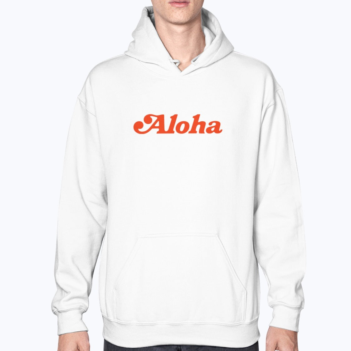 Aloha Airlines Unisex Hoodie - White - Model
