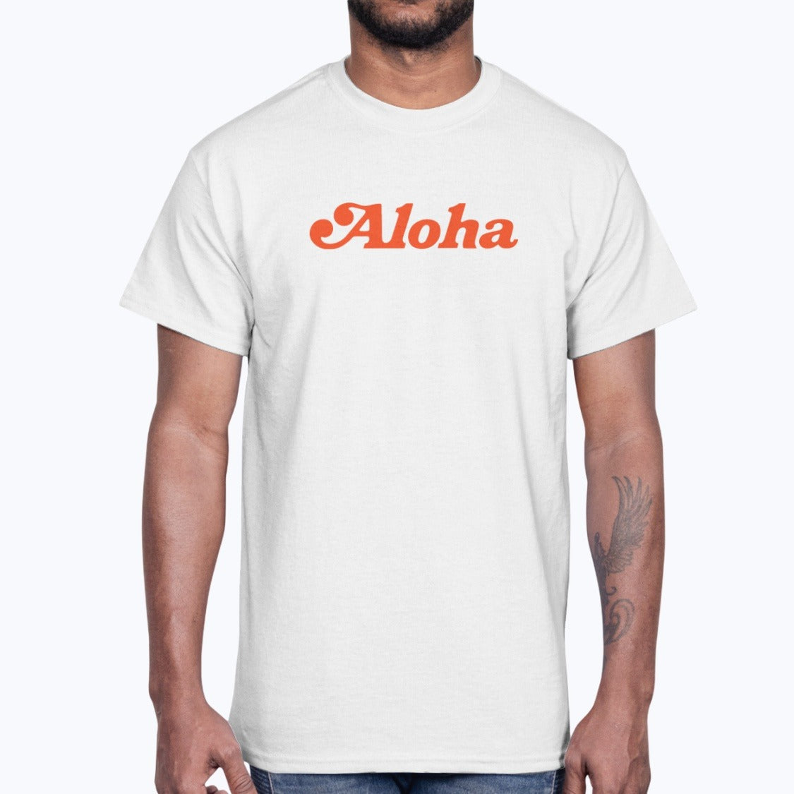 Aloha Airlines Unisex T-Shirt - White - Model