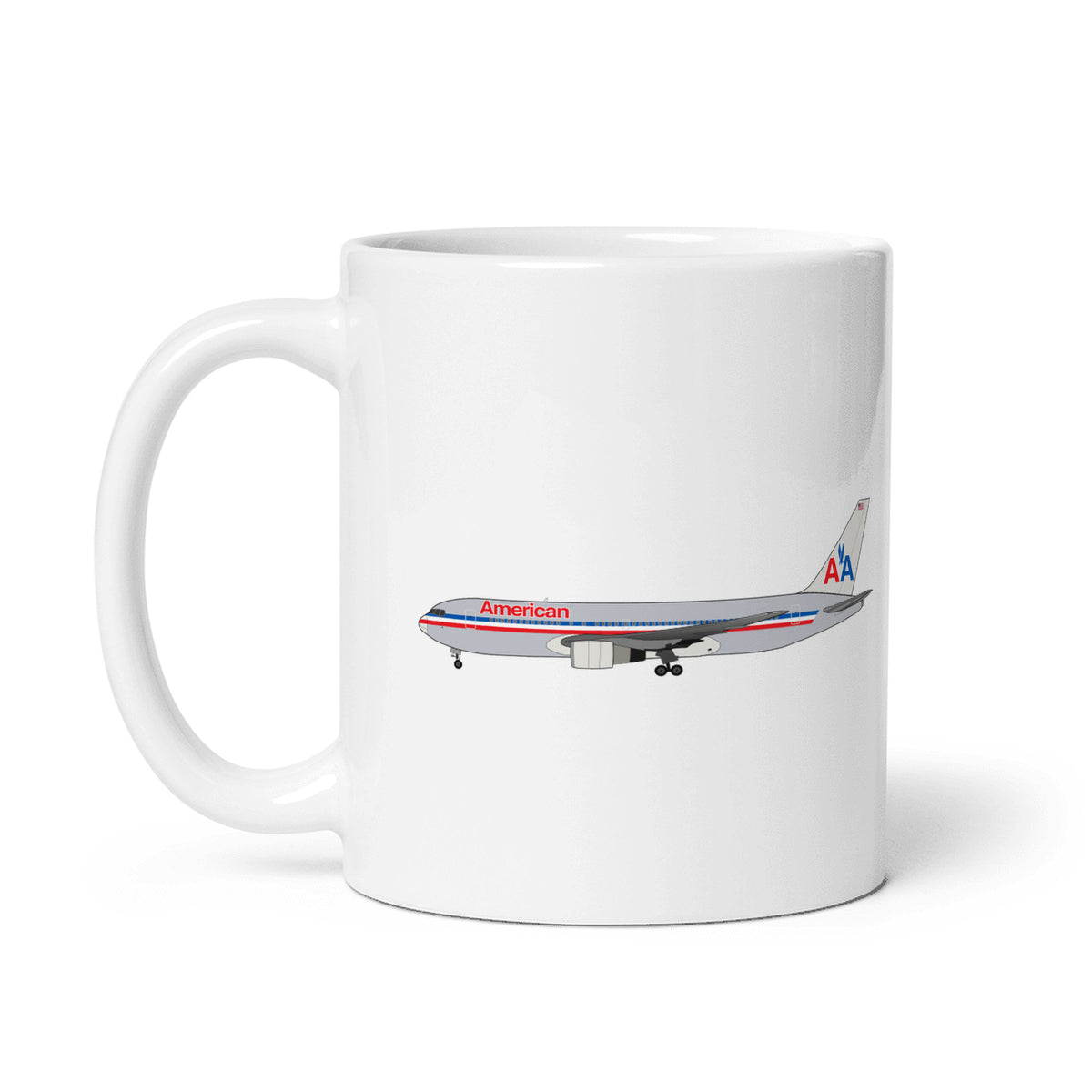 American Airlines B767-200 Coffee Mug - White - 11 oz - Right
