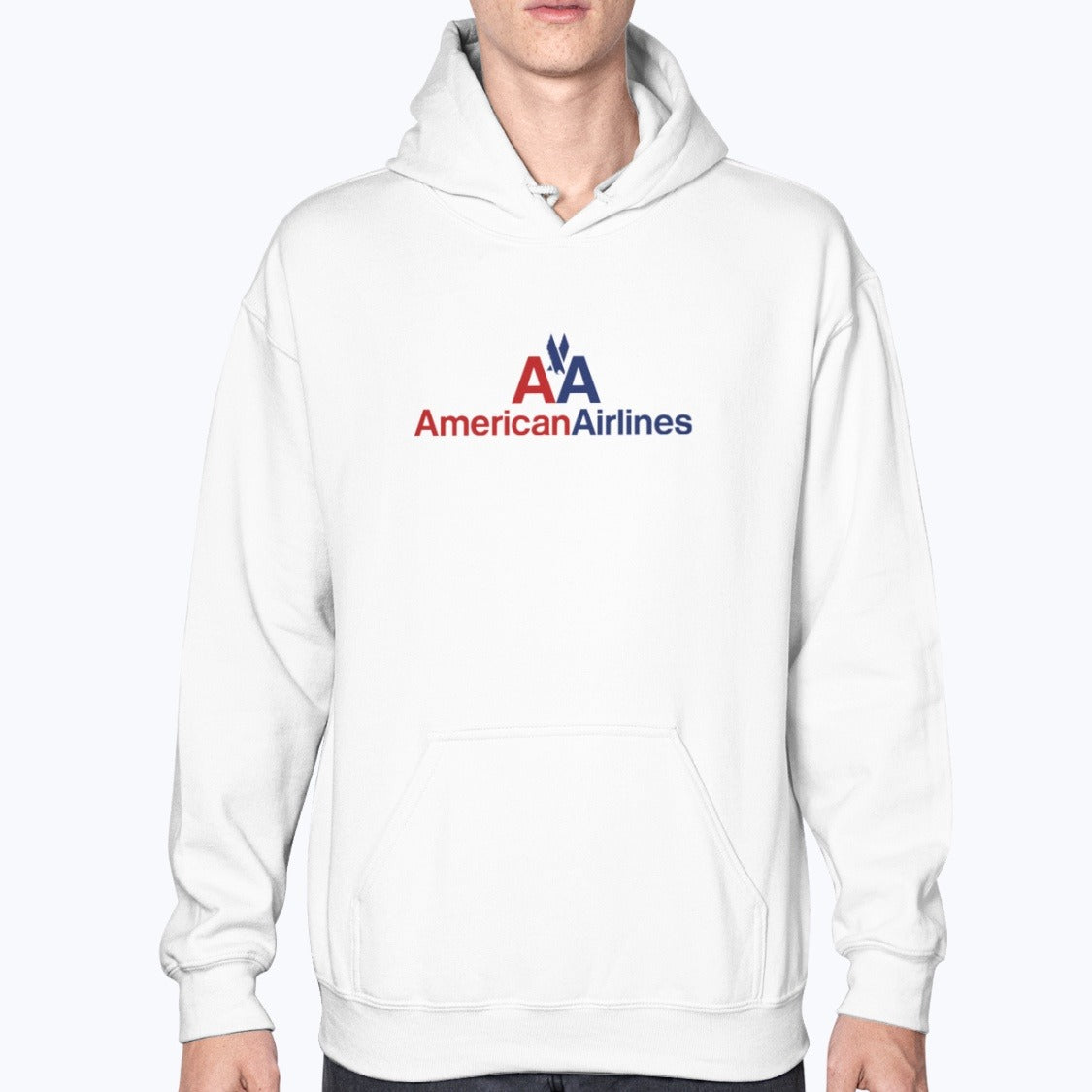 American Airlines Unisex Hoodie - White - Model