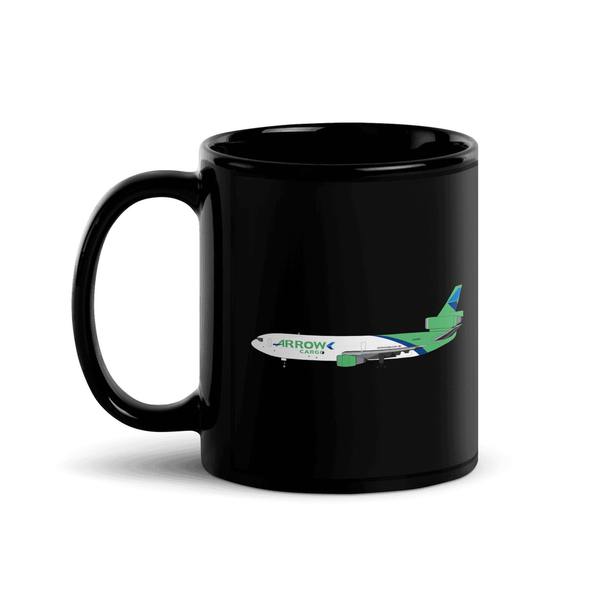 Arrow Cargo DC-10 Coffee Mug - Black - 11 oz - Right