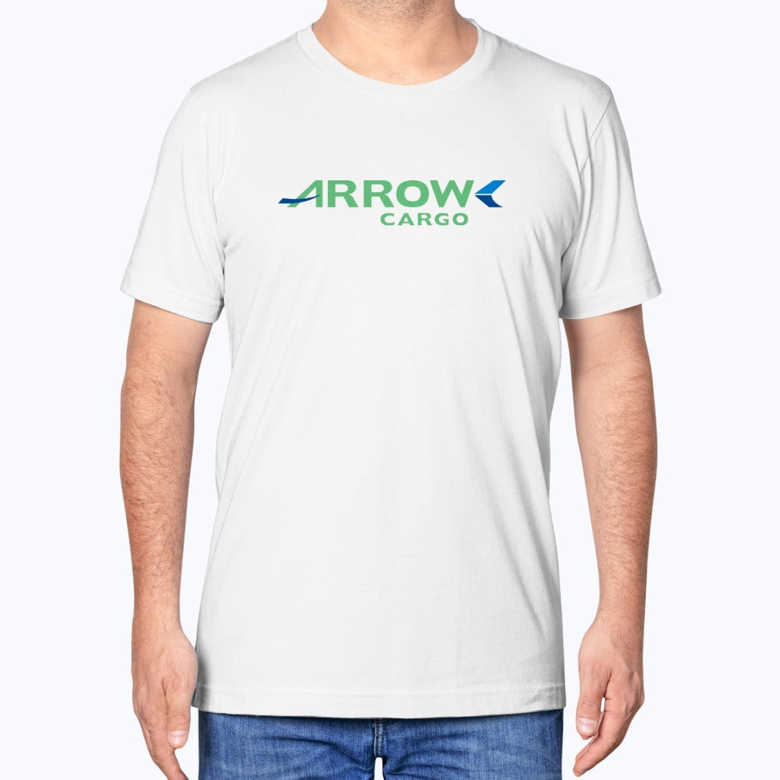 Arrow Cargo Unisex T-Shirt - White - Model