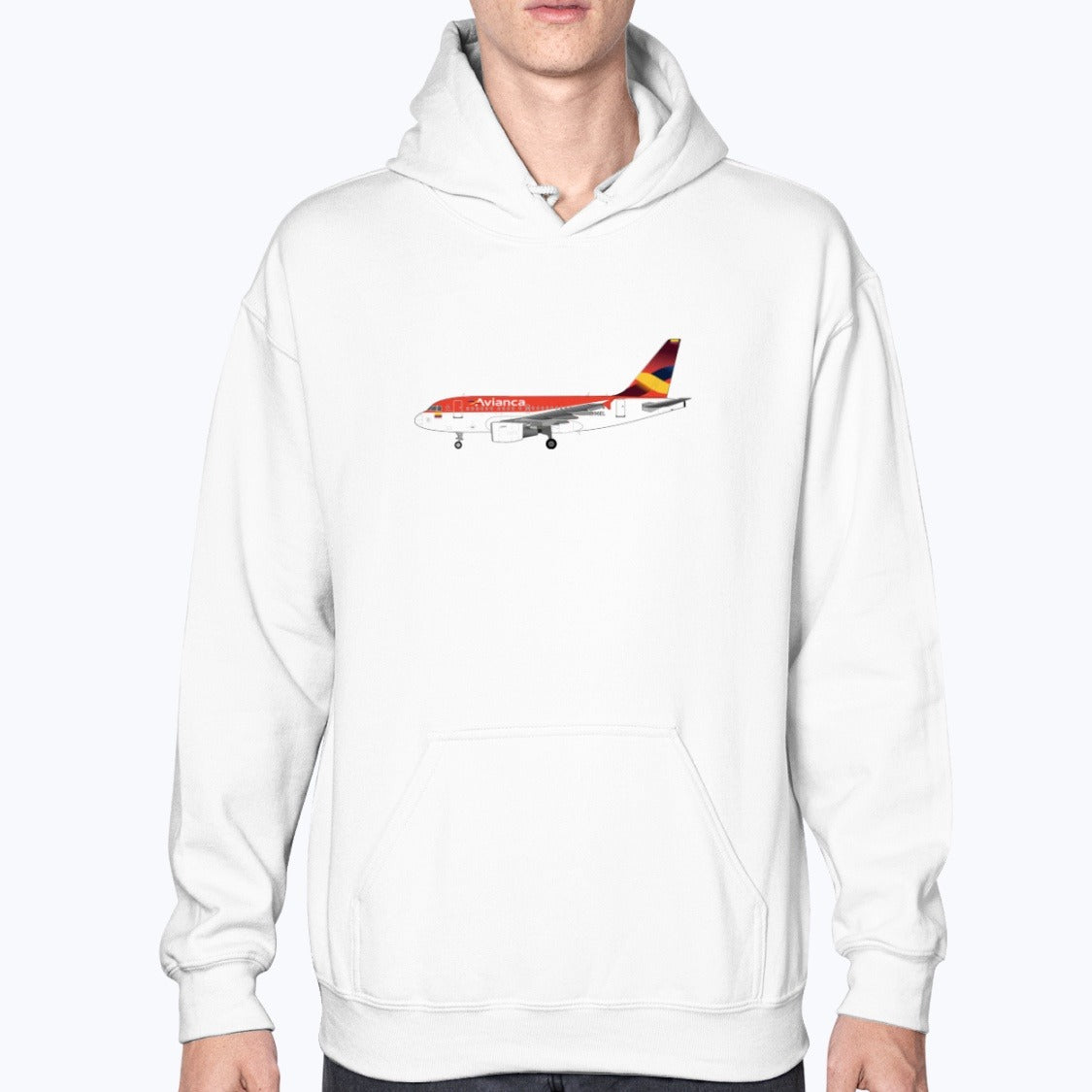 Avianca A318 Unisex Hoodie - White - Model
