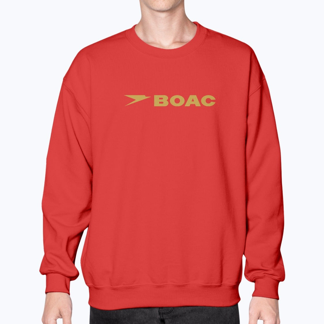 BOAC Unisex Sweatshirt - Red - Model