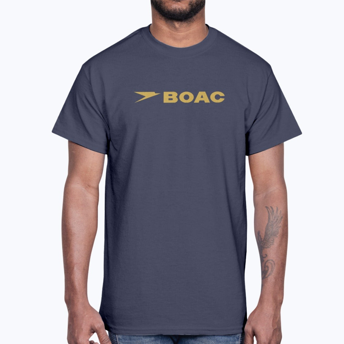 BOAC Unisex T-Shirt - Navy - Model