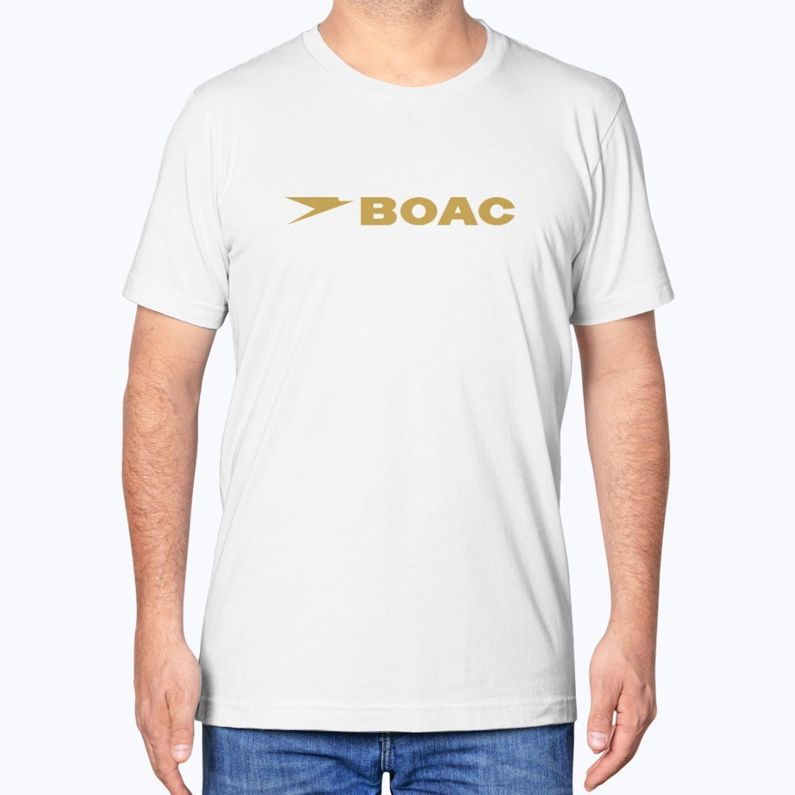 BOAC Unisex T-Shirt - White - Model
