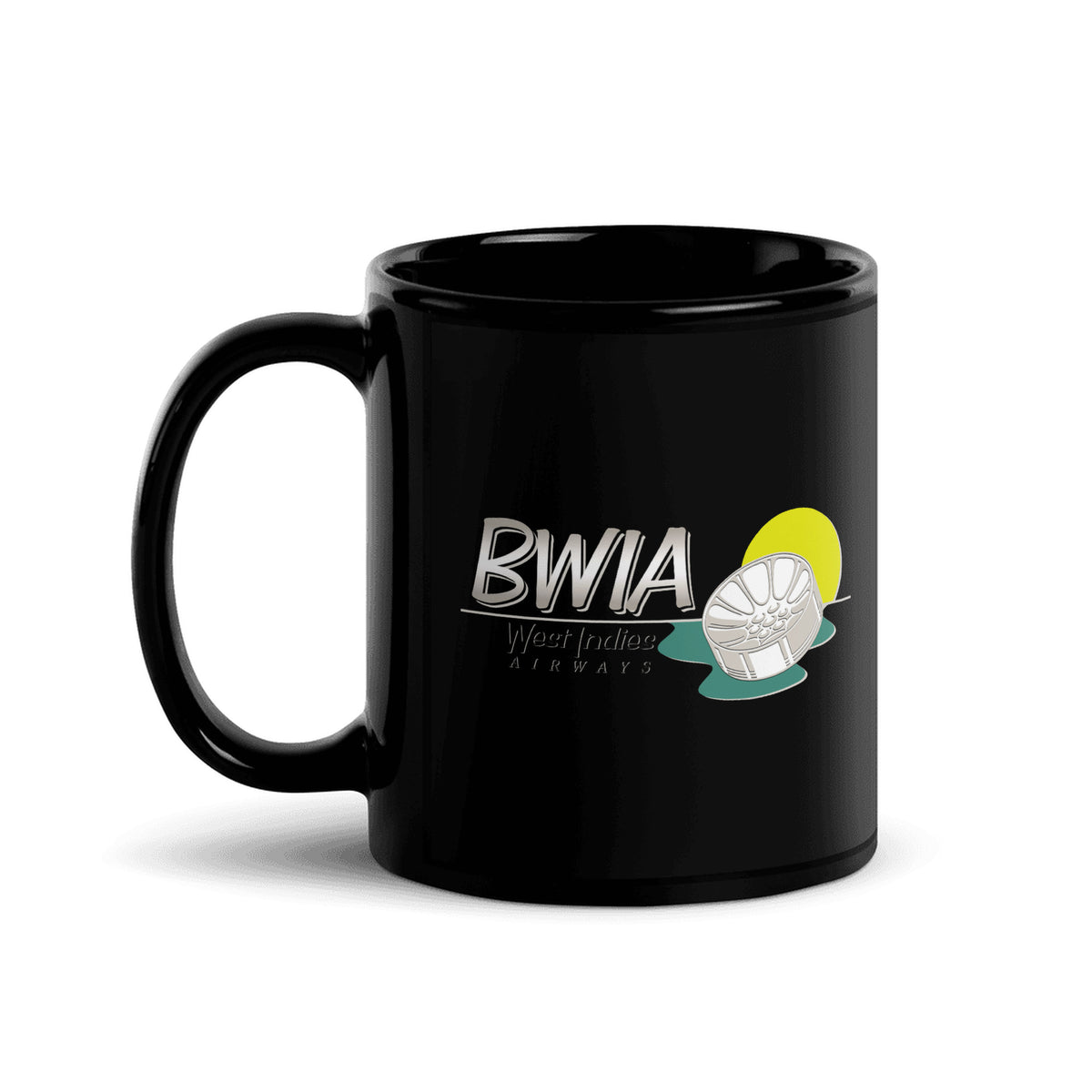 BWIA West Indies Airways Coffee Mug - Black - 11 oz - Right