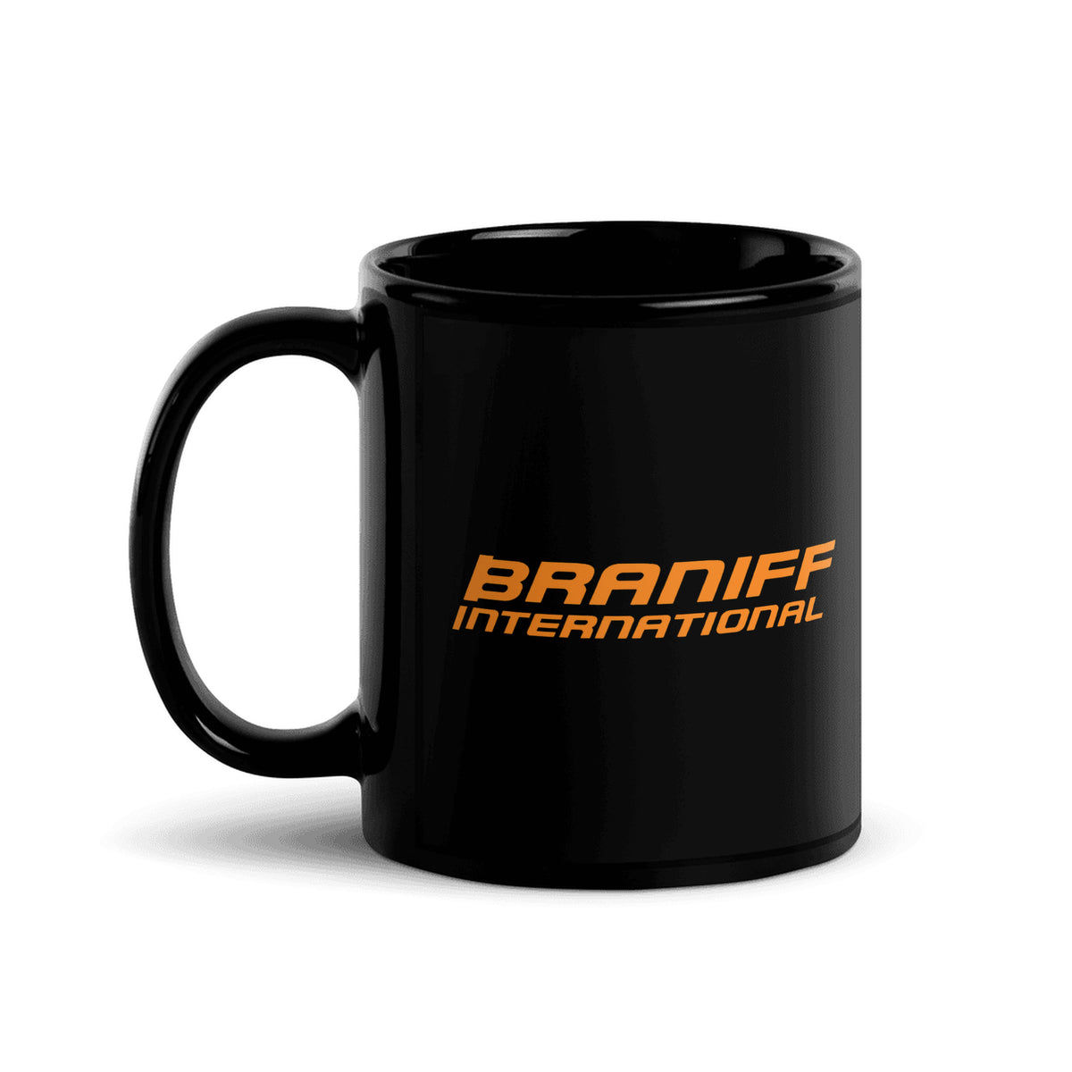 Braniff International Coffee Mug - Black - 11 oz - Right