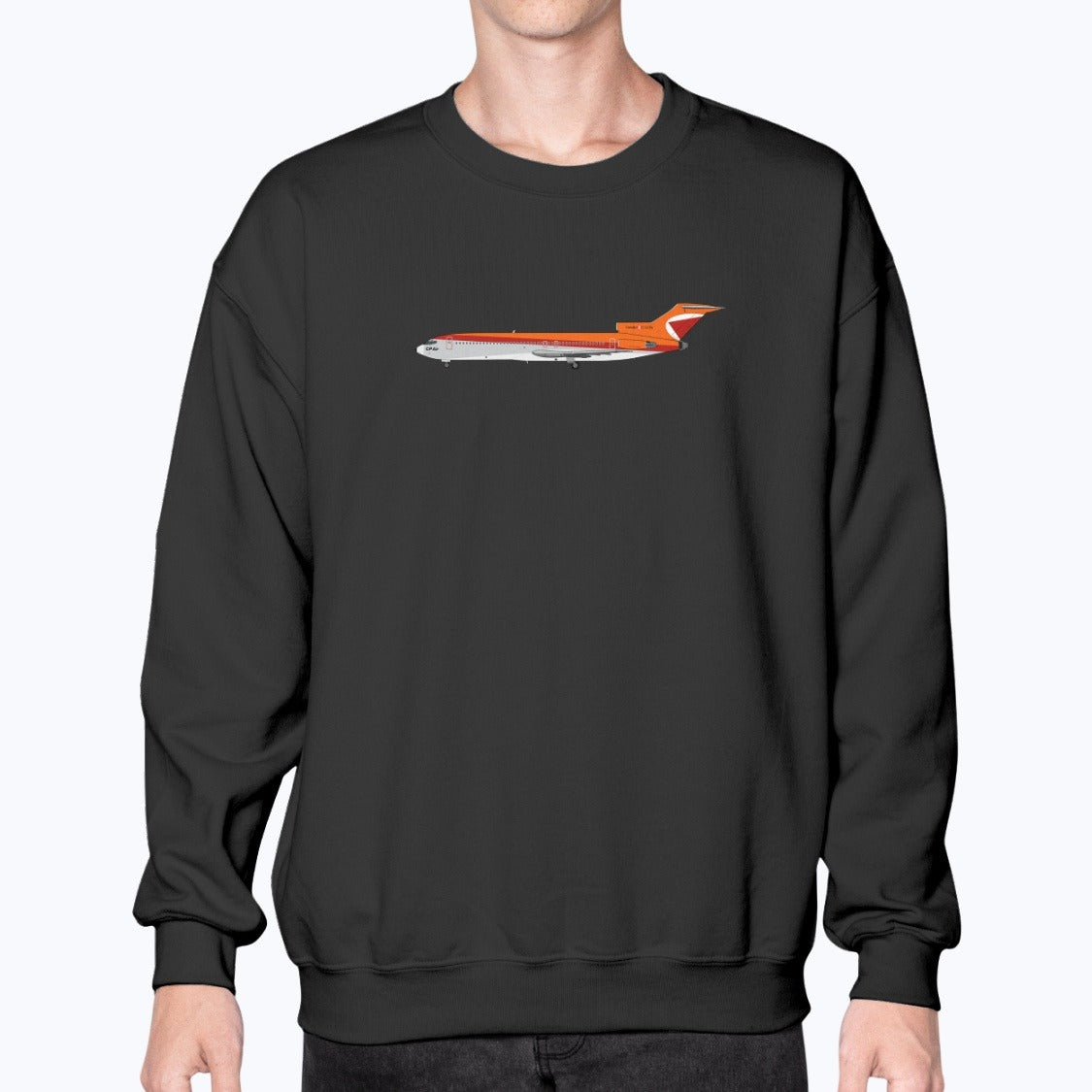 CP Air B727 Unisex Sweatshirt - Black - Model