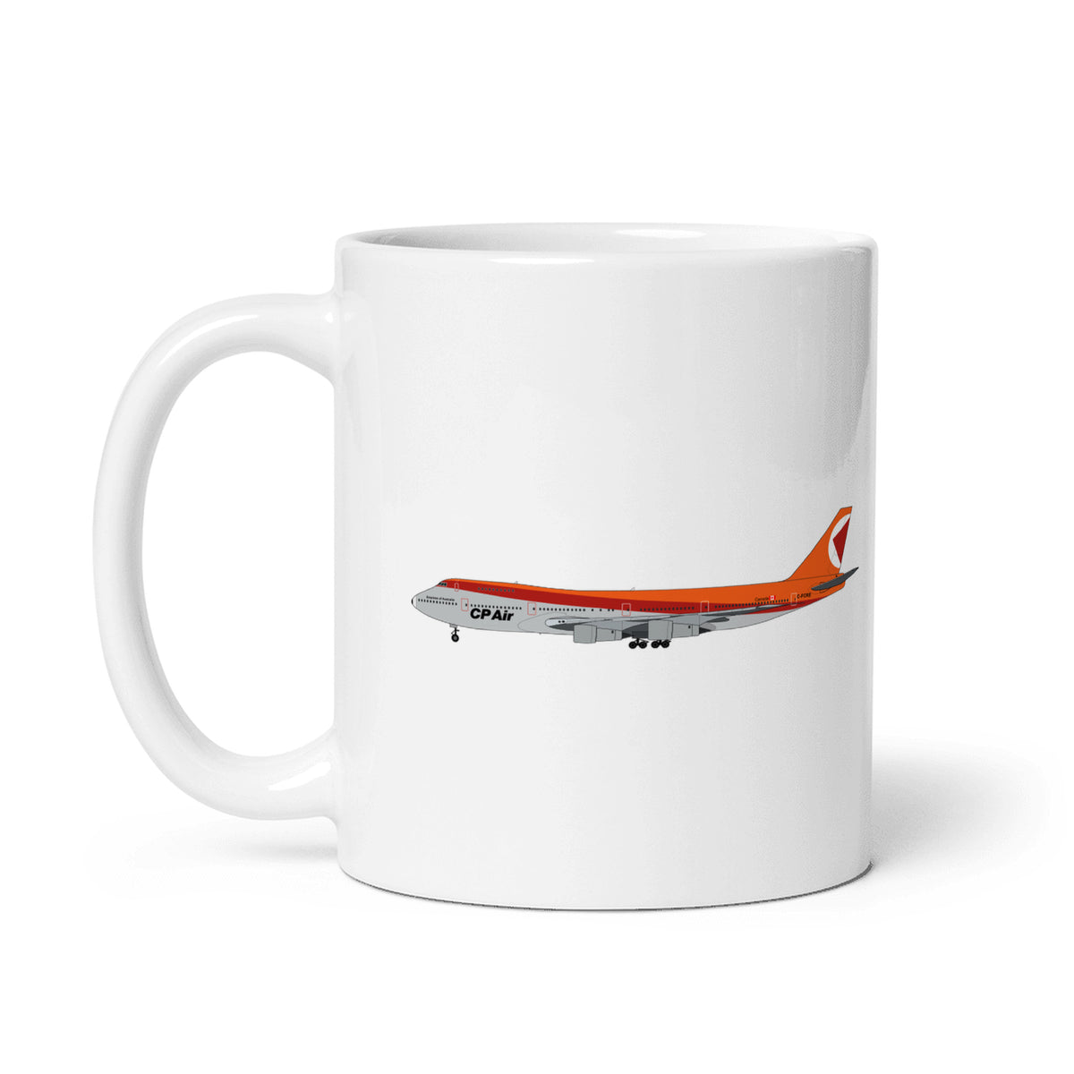 CP Air B747-200 Coffee Mug - White - 11 oz - Right