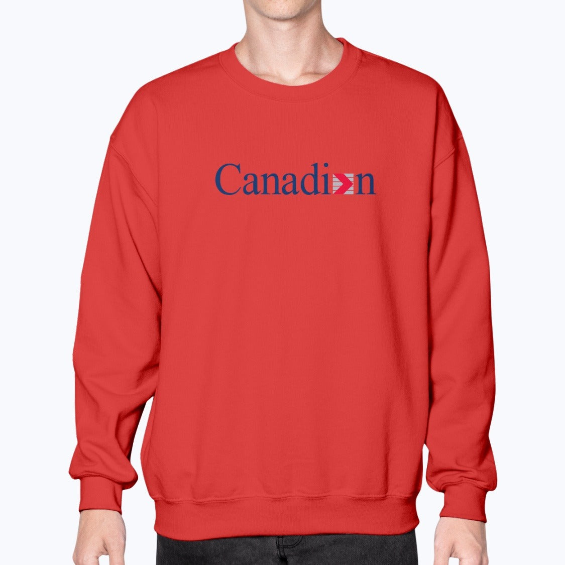 Canadian Airlines Unisex Sweatshirt - Red - Model