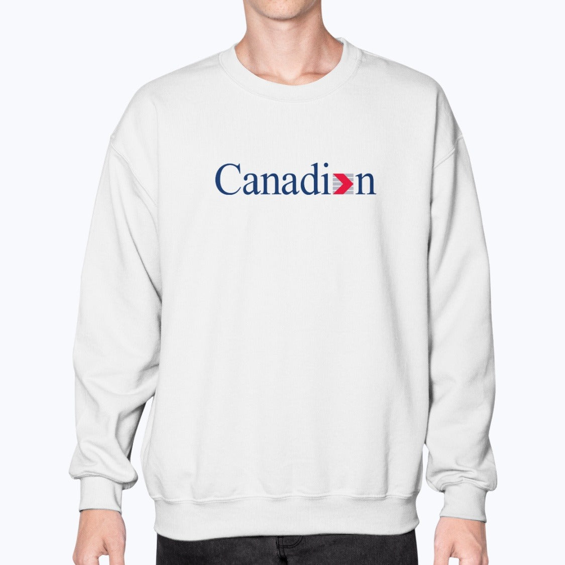 Canadian Airlines Unisex Sweatshirt - White - Model