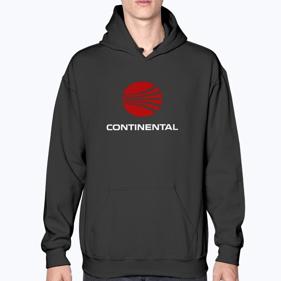 Continental Airlines Unisex Hoodie - Black - Model