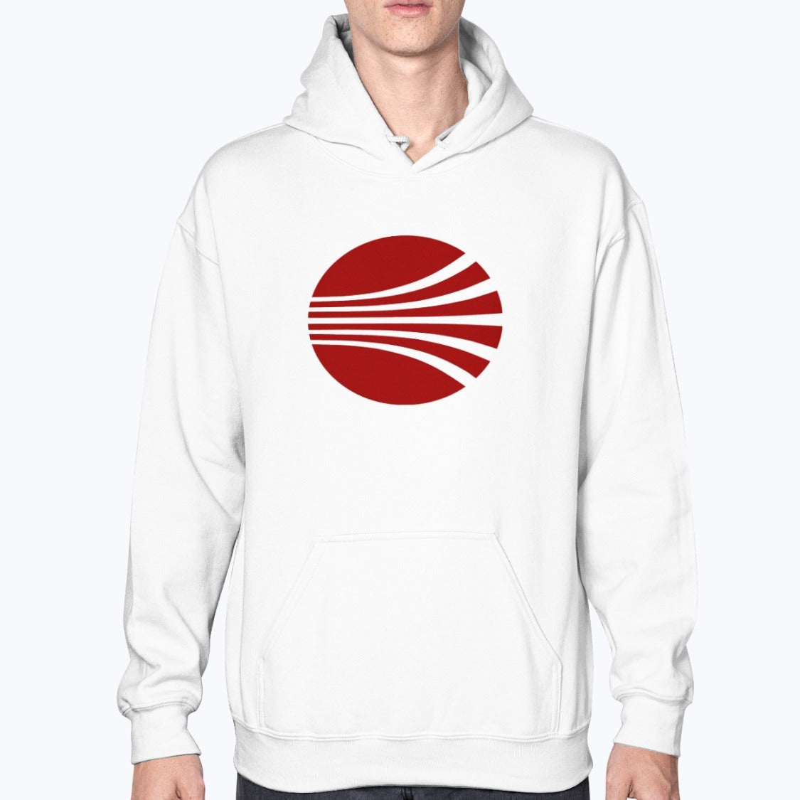 Continental Airlines Unisex Hoodie - White - Model