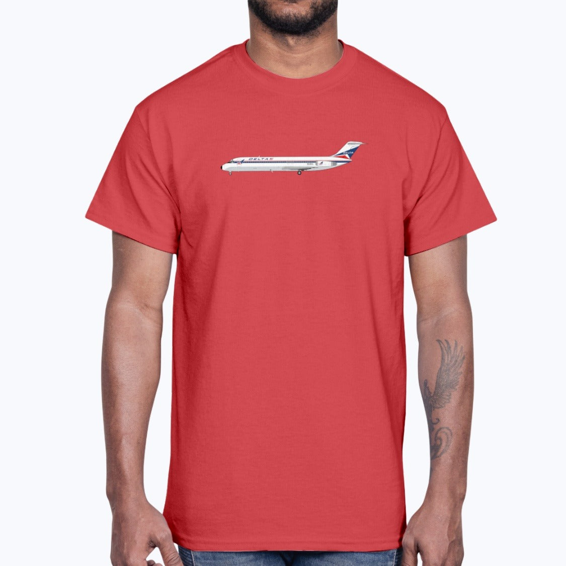 Delta Air Lines DC-9-32 Unisex T-Shirt - Red - Model