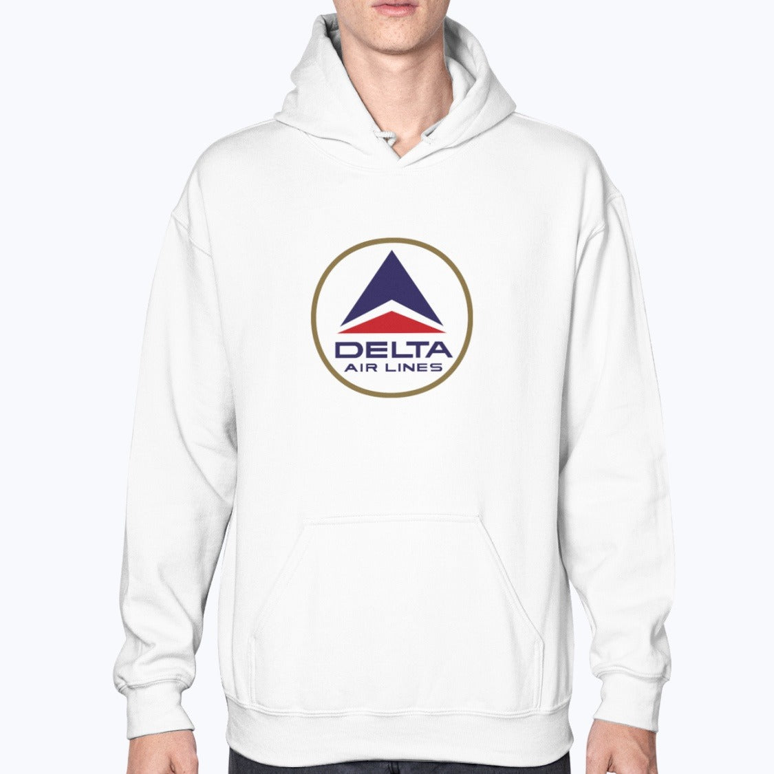 Delta Air Lines Unisex Hoodie - White - Model