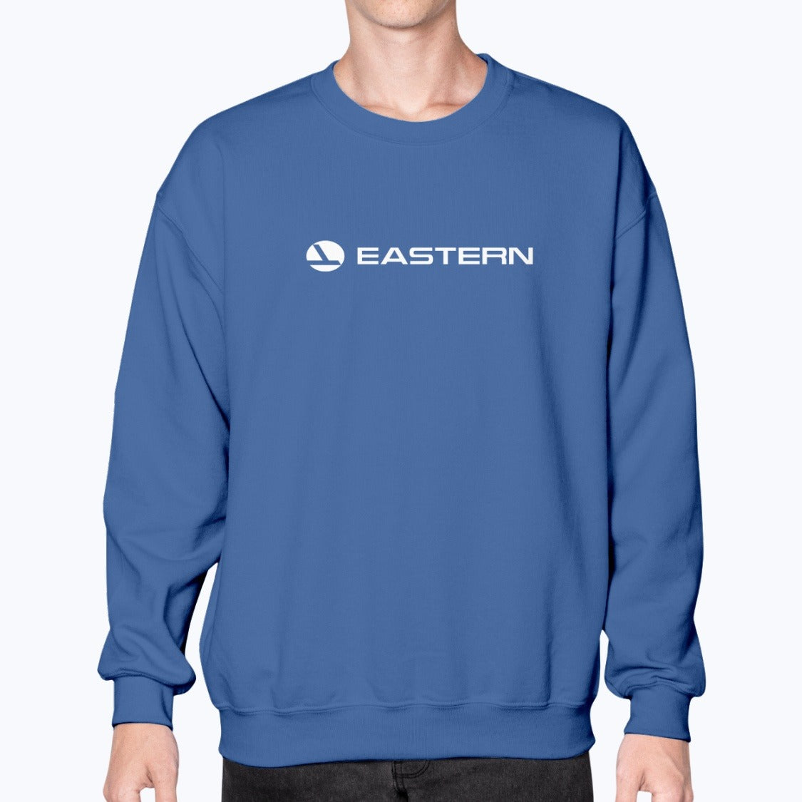 Eastern Air Lines Unisex Sweatshirt - Royal Blue - Model