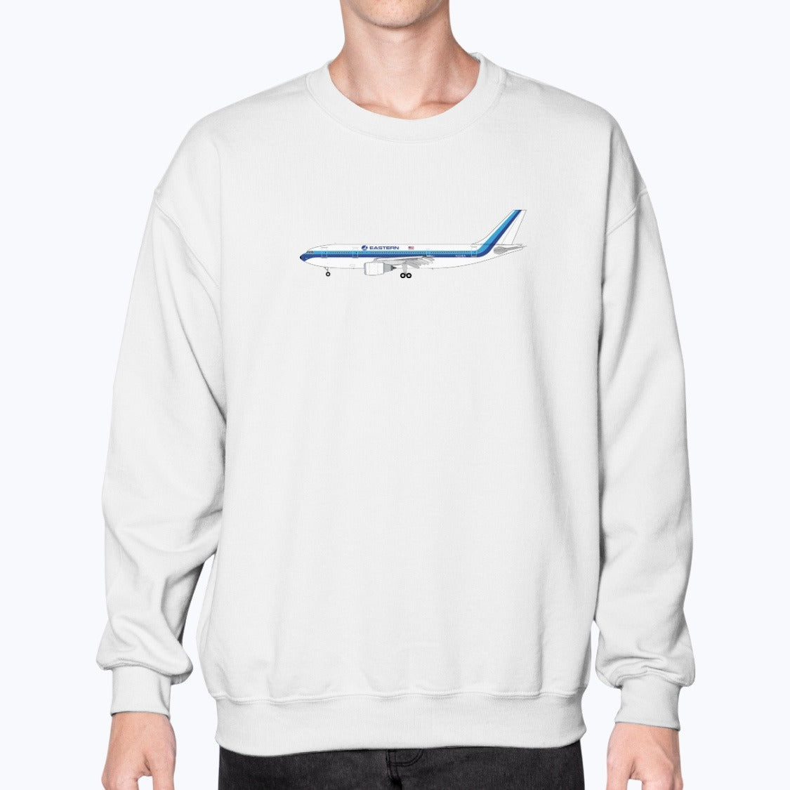 Eastern Airlines A300 Unisex Sweatshirt - White - Model