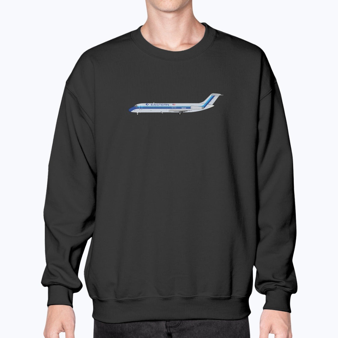 Eastern Airlines DC-9 Unisex Sweatshirt - Black - Model