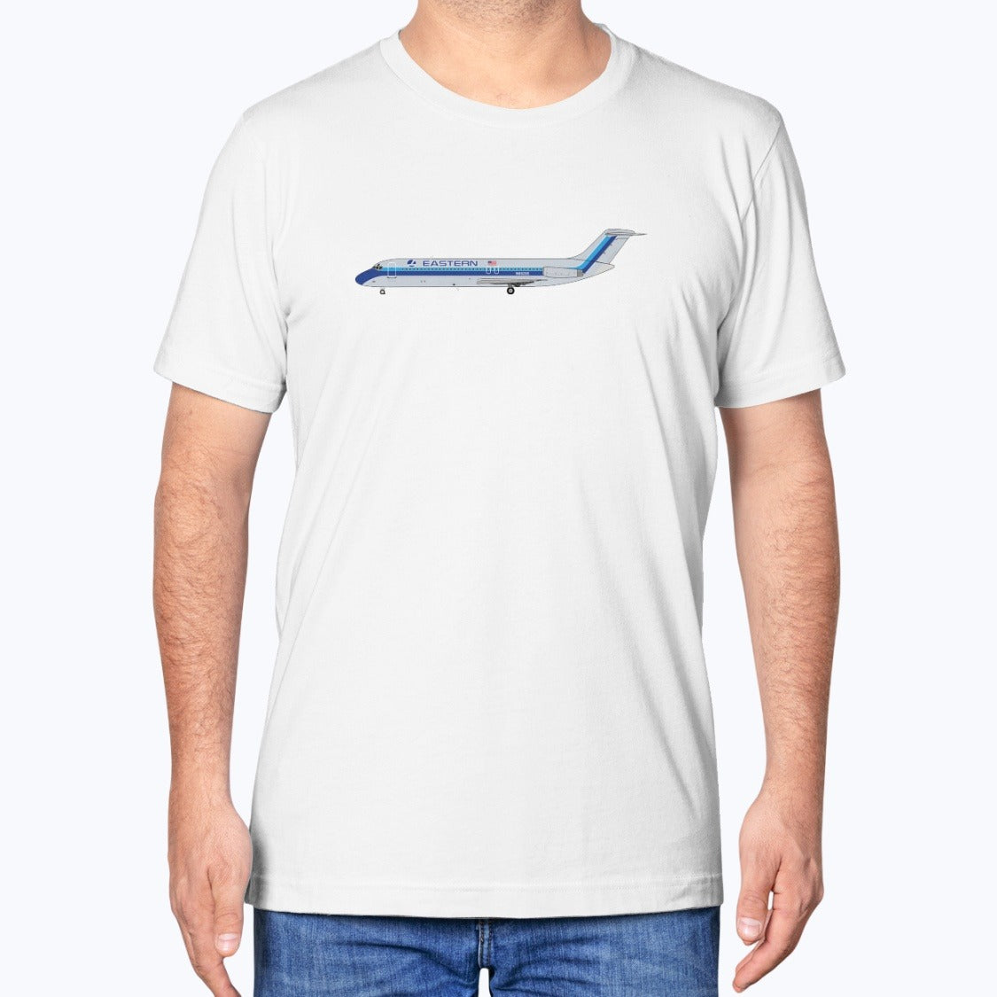 Eastern Airlines DC-9 Unisex T-Shirt - White - Model