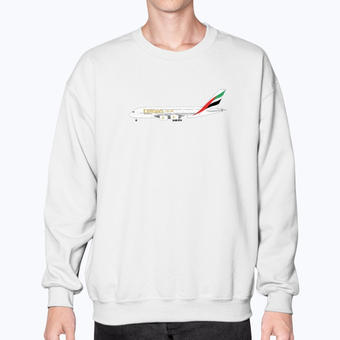 Emirates A380 Unisex Sweatshirt - White - Model