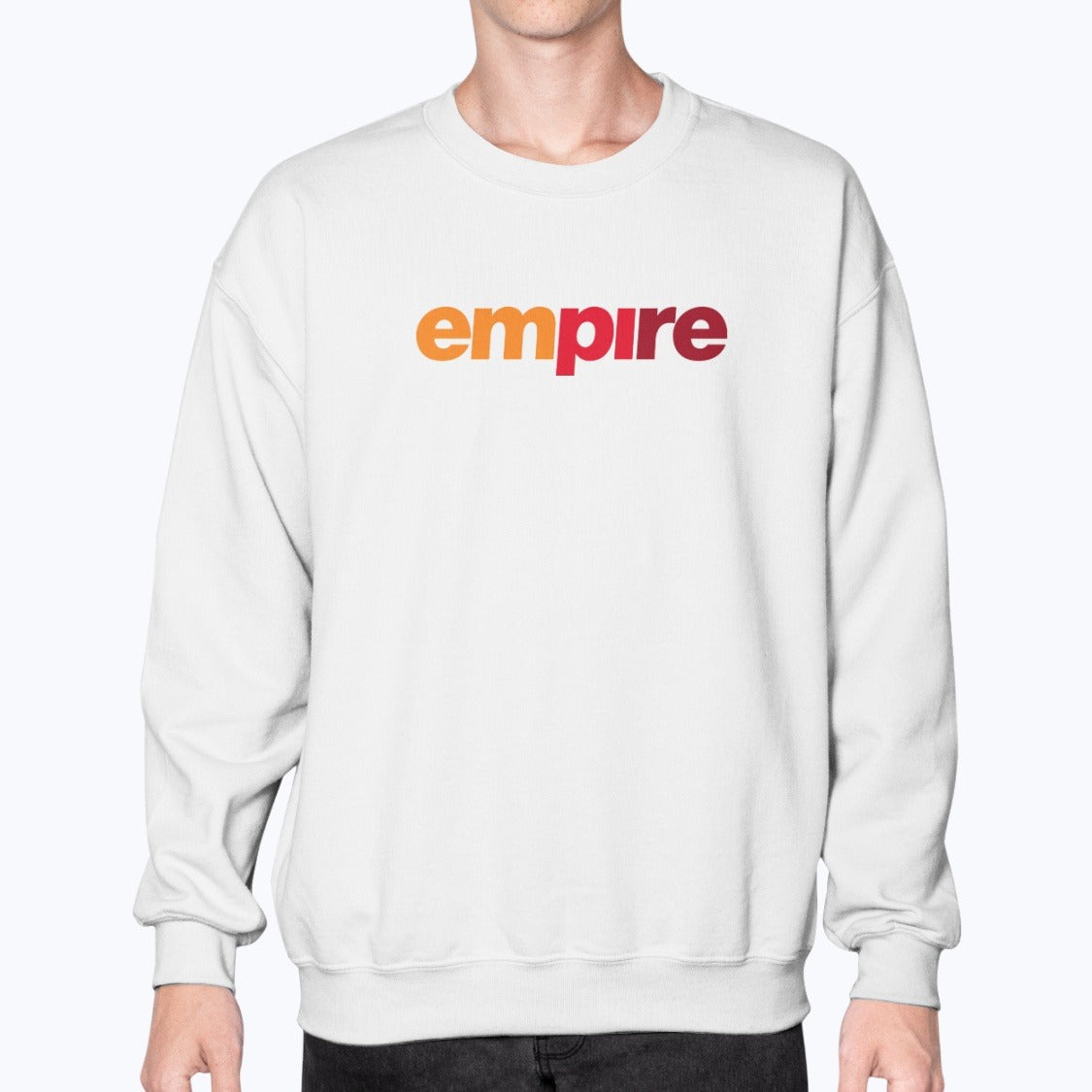 Empire Airlines Unisex Sweatshirt - White - Model